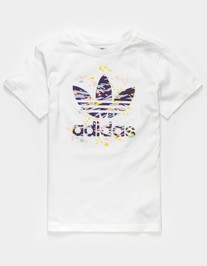 ADIDAS Splatter Trefoil Girls Tee image number 0