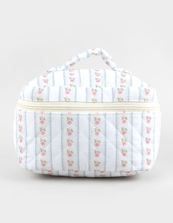 TILLYS Quilted Stripe Cosmetic Bag Primary Image