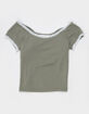 NECTAR CLOTHING Girls Lace Trim Top image number 1
