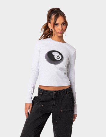 EDIKTED Magic 8 Long Sleeve Tee Primary Image