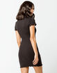 HEART & HIPS Ribbed Lettuce Edge Womens Bodycon Dress image number 3
