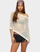EDIKTED Cloe Off Shoulder Crochet Poncho image number 1