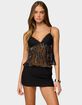 EDIKTED Sequin Sheer Mesh Babydoll Top image number 1