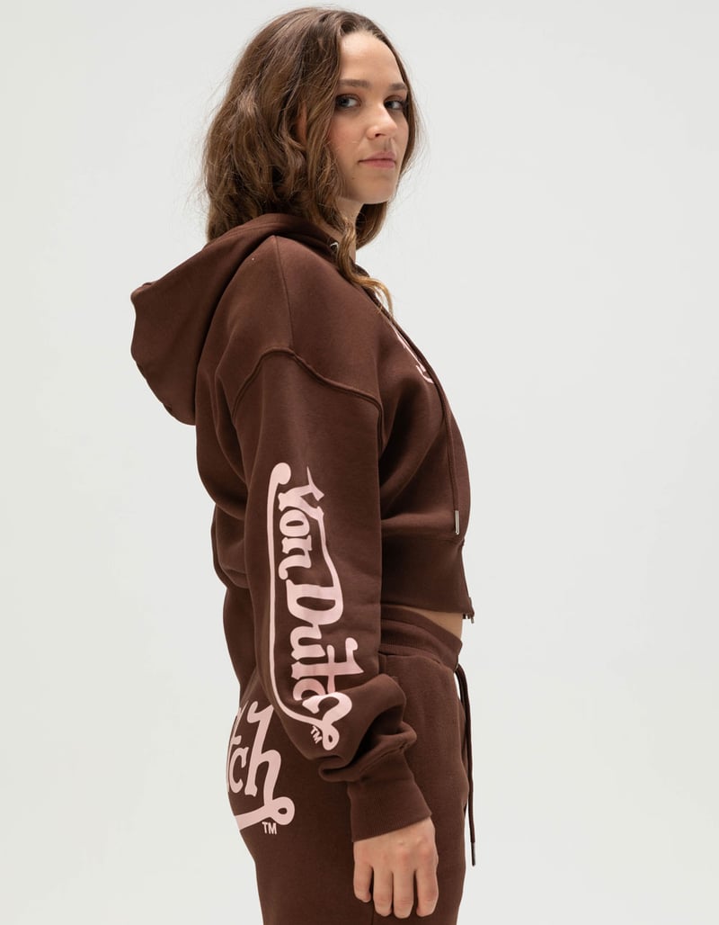 VON DUTCH Logo Womens Zip-Up Hoodie image number 2
