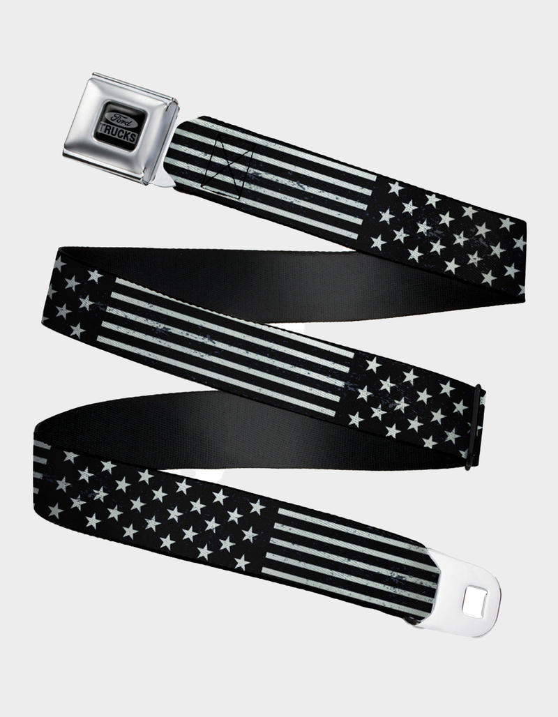 BUCKLE-DOWN Ford Trucks Americana Stars & Stripes Seatbelt Belt image number 0