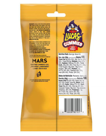 LUCAS Spicy Mango Gummy Candy Alternative Image