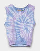 VINTAGE HAVANA Cinch Bottom Girls Blue & Purple Tie Dye Tank image number 1