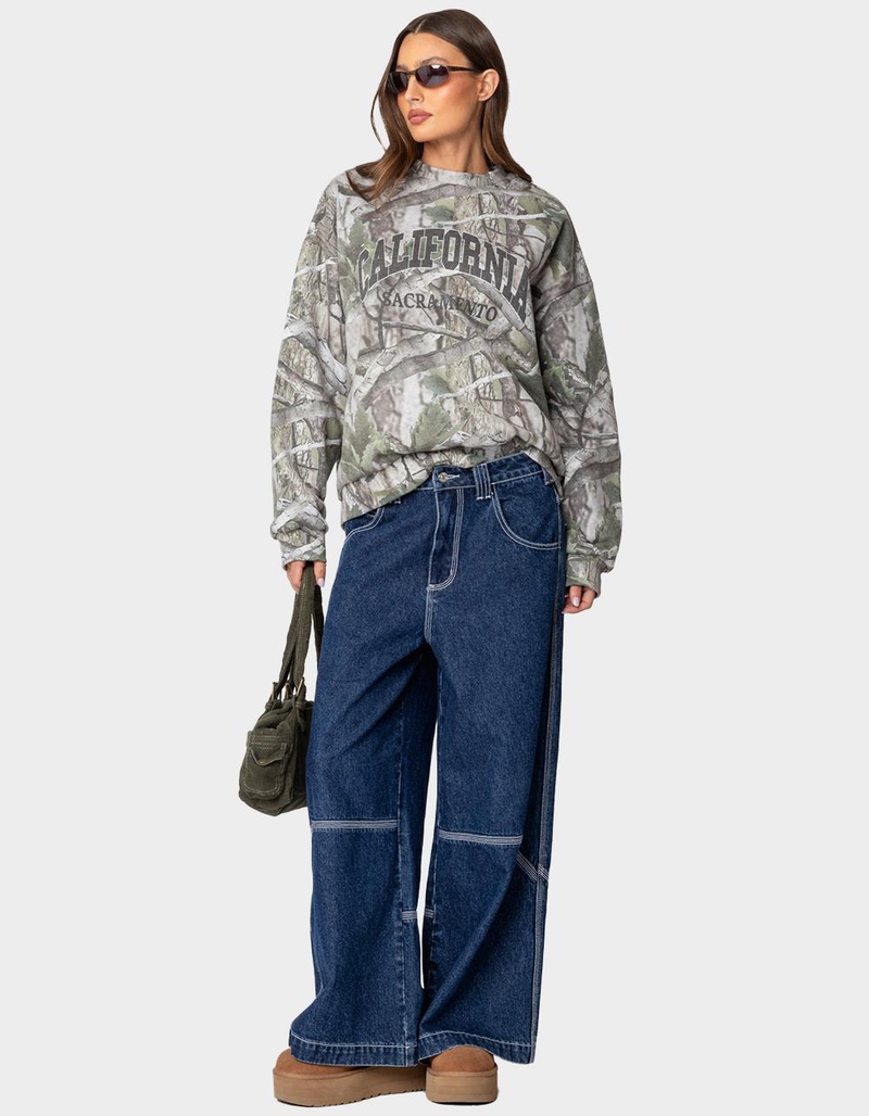 EDIKTED Cali Baby Camo Sweatshirt image number 1
