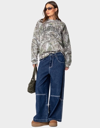 EDIKTED Cali Baby Camo Sweatshirt Alternative Image