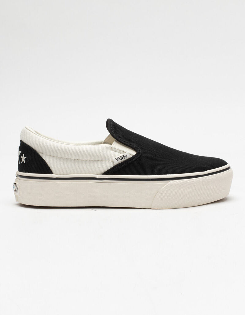 VANS Surf Supply Womens SlipOn Platform Shoes BLACK 391970100