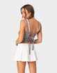 EDIKTED Gingham Lace Up Bustier Corset image number 4