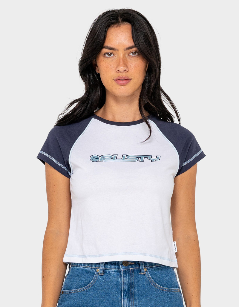 RUSTY Archived Womens Raglan Baby Tee image number 0
