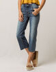 SKY AND SPARROW Fray Wide Leg Womens Crop Jeans image number 1