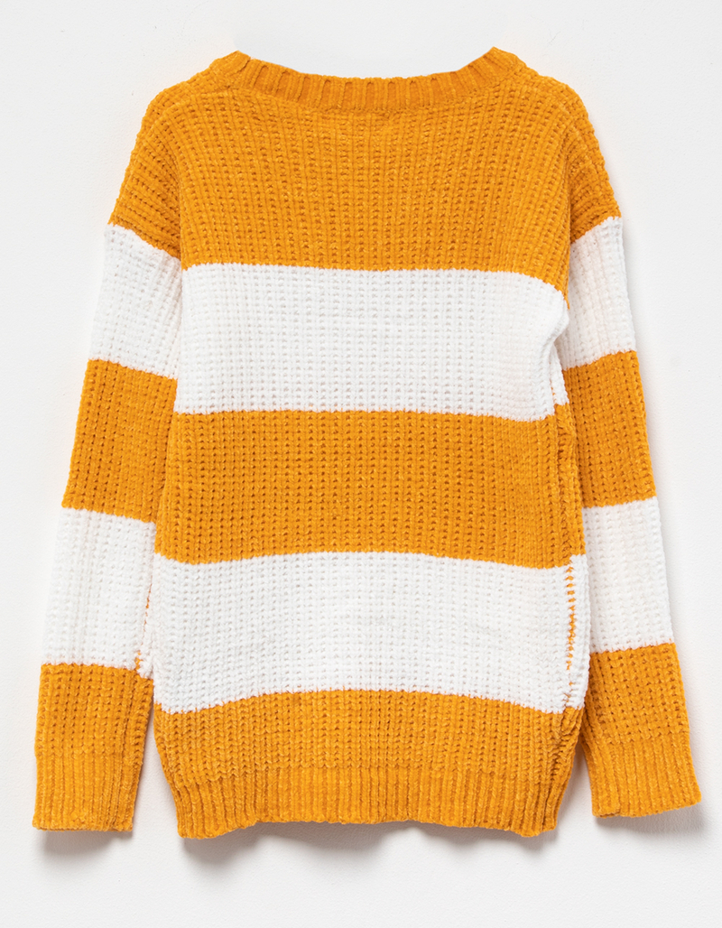 POOF Girls Chenille Stripe Sweater image number 1