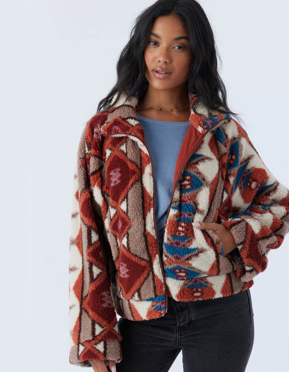 O'NEILL Rori Printed Sherpa Womens Jacket - MULTI | Tillys