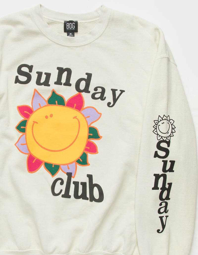 BDG URBAN OUTFITTERS Sunday Club Mens Crew Neck Sweatshirt image number 2