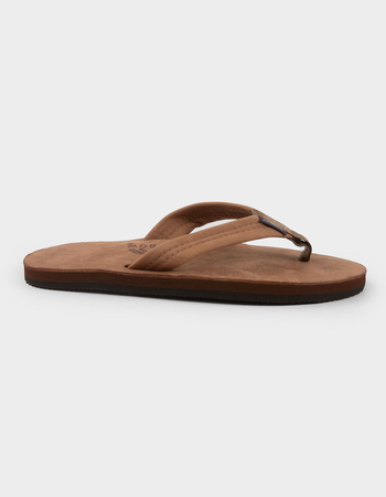 RAINBOW Single Layer Luxury Mens Leather Flip Flops Alternative Image