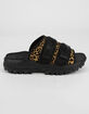 FILA Outdoor Animal Print Womens Black Slide Sandals image number 2