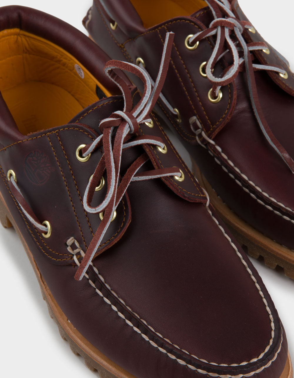 TIMBERLAND Authentics Mens 3-Eye Boat Shoes - BURGUNDY - 10