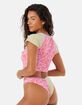 ROXY Tapestry Patchwork V-Front Cheeky Bikini Bottom image number 4