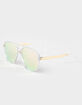 RSQ Gold Mirror Aviator Sunglasses image number 1