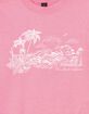VENICE BEACH Sunset Distressed Unisex Kids Crewneck Sweatshirt image number 2