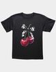 CHERRIES Polka Dot Bow Unisex Kids Tee image number 1