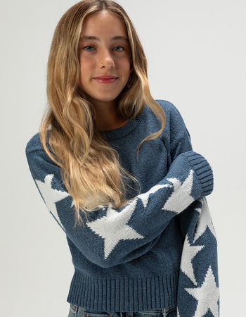 RSQ Girls Star Crewneck Sweater Alternative Image
