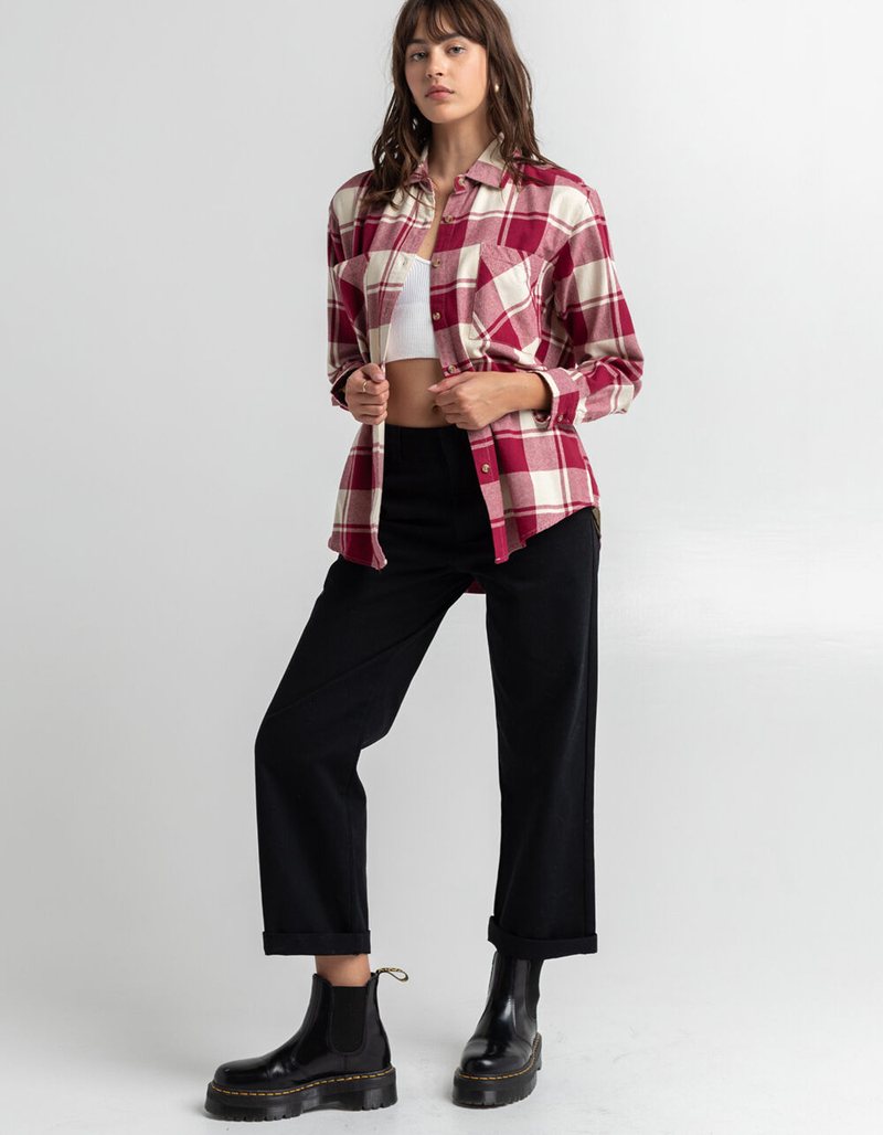 BRIXTON Bowery Oversized Flannel Shirt image number 3