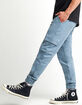 RSQ Mens Slate Blue Fleece Cargo Jogger Sweatpants image number 3