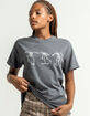FULL TILT Skeleton Womens Dark Gray Oversized Tee image number 1