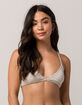 IT'S JUST A KISS Heathered Stripe Gray Bralette image number 2