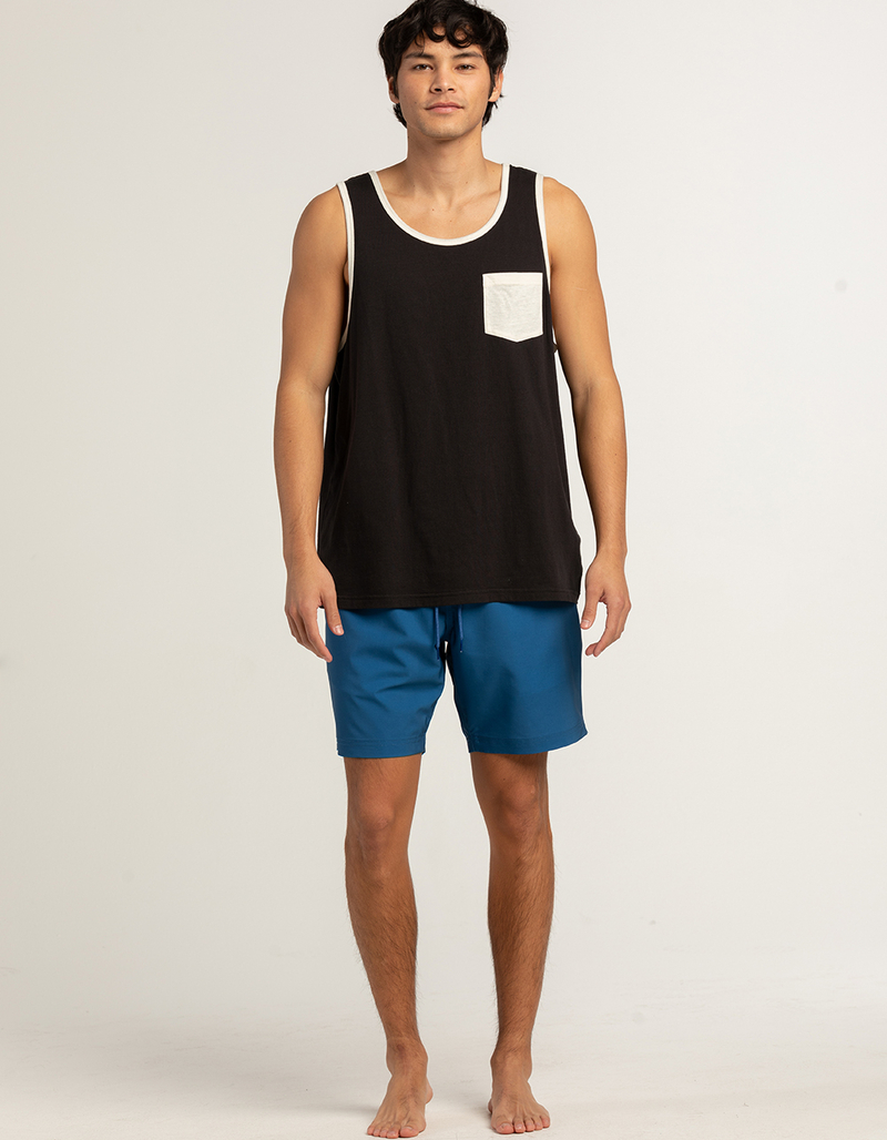 BLUE CROWN Mens Solid Pocket Tank Top image number 5