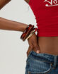 FULL TILT 3 Pack Resin/Metal Bangle Bracelets image number 2