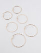 FULL TILT 3 Pack Large Mixed Hoop Earrings image number 1