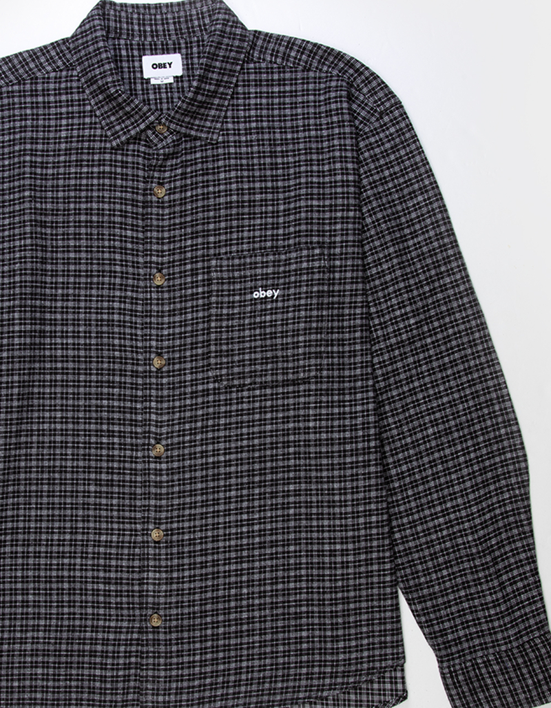 OBEY Bigwig Knox Mens Long Sleeve Button Up Shirt image number 1