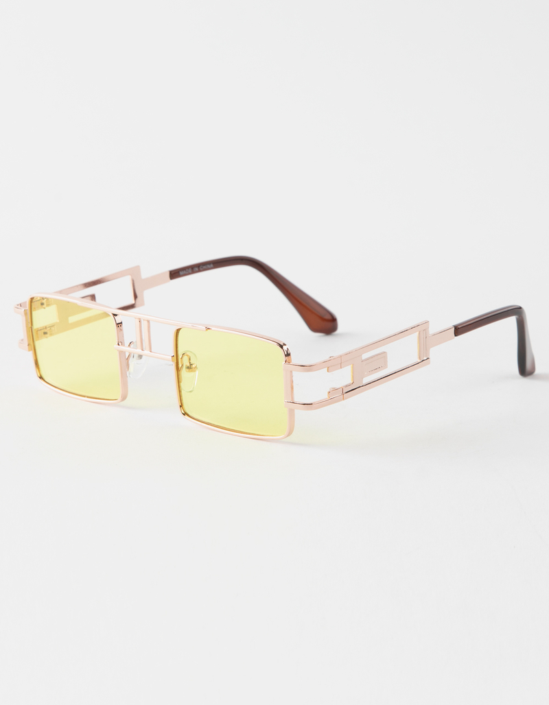 BLUE CROWN Geometric Metal Square Sunglasses image number 0