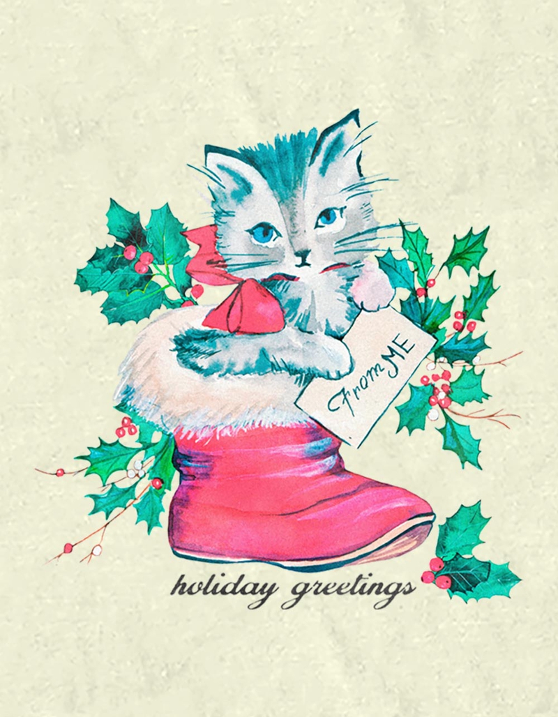 CAT Holiday Greetings Unisex Tee image number 1