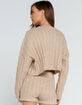 FULL TILT Drop Shoulder Cable Knit Womens Sweater image number 3