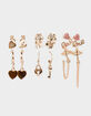 FULL TILT 9 Pack Heart/Cross/Bow Hoop Earring Set image number 1