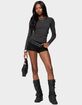 EDIKTED Daphne Ribbed Long Sleeve Tee image number 5