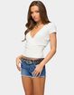 EDIKTED Vaila V-Neck Wrap Knit Top image number 2