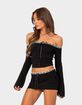 EDIKTED Seline Ribbon Trim Top image number 3