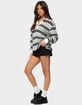 EDIKTED Renya Striped Long Sleeve Polo Top image number 4