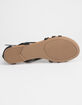 SODA T-Strap Back Zip Black Womens Gladiator Sandals image number 5