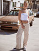RSQ Womens Stripe Linen Carpenter Pants image number 1