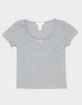 FULL TILT Essentials Girls Bow Trim Tee image number 1