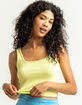 DESTINED Square Neck Womens Lime Tank image number 1