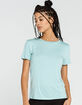 HEART & HIPS Basic Womens Mint Tee image number 1