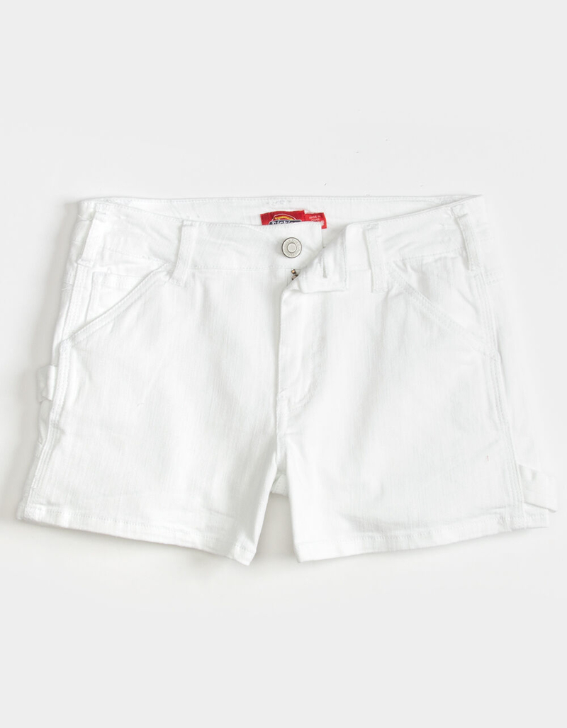 DICKIES High Rise Carpenter Girls Shorts WHITE Tillys